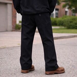Vintage Levi's 517 Men's 36x30 Bootcut Jeans‎ Y2K Black Label Polyester Cowboy